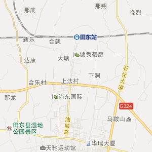 广西百色市田东县地图图片