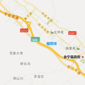 甘肃省会宁县地图高清图片