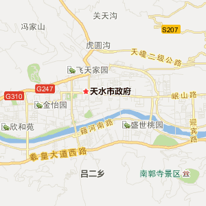 天水市秦州区城区地图图片