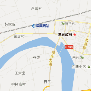 洋县县城地图图片