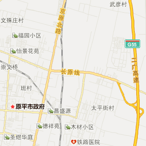 原平市地图 放大图片