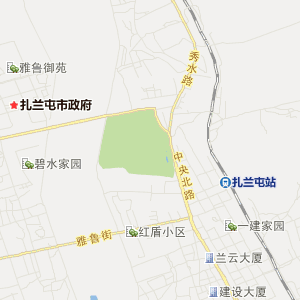 扎兰屯市区街景地图图片