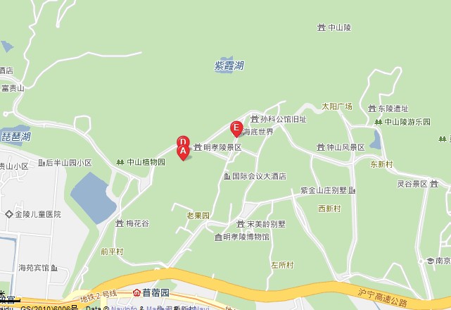 南京梅花山地图图片