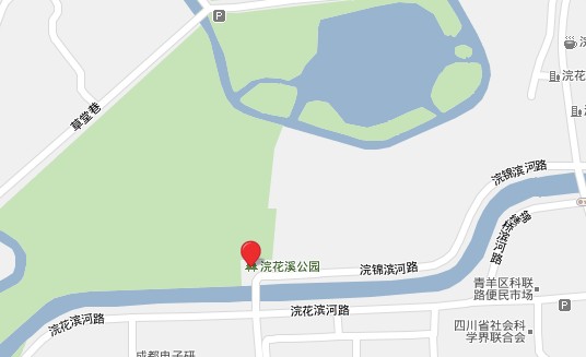 成都地图 成都市公园 浣花溪公园