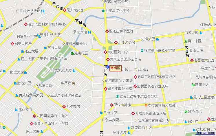 哈尔滨市南岗区地图